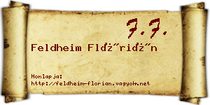 Feldheim Flórián névjegykártya